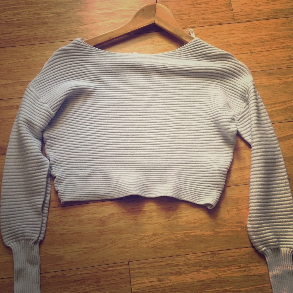 Boat Neck Sweater Cropped - Garage 💖